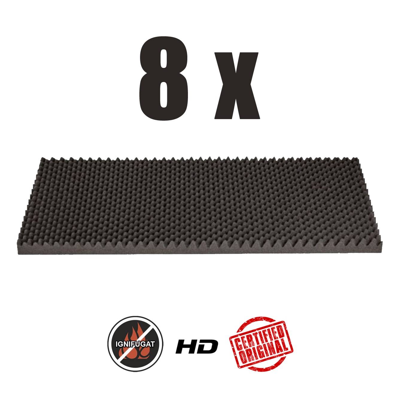 Placi fonoabsorbante cofrag Audiofoam® HD RF28, ignifugate, negru, 4mp